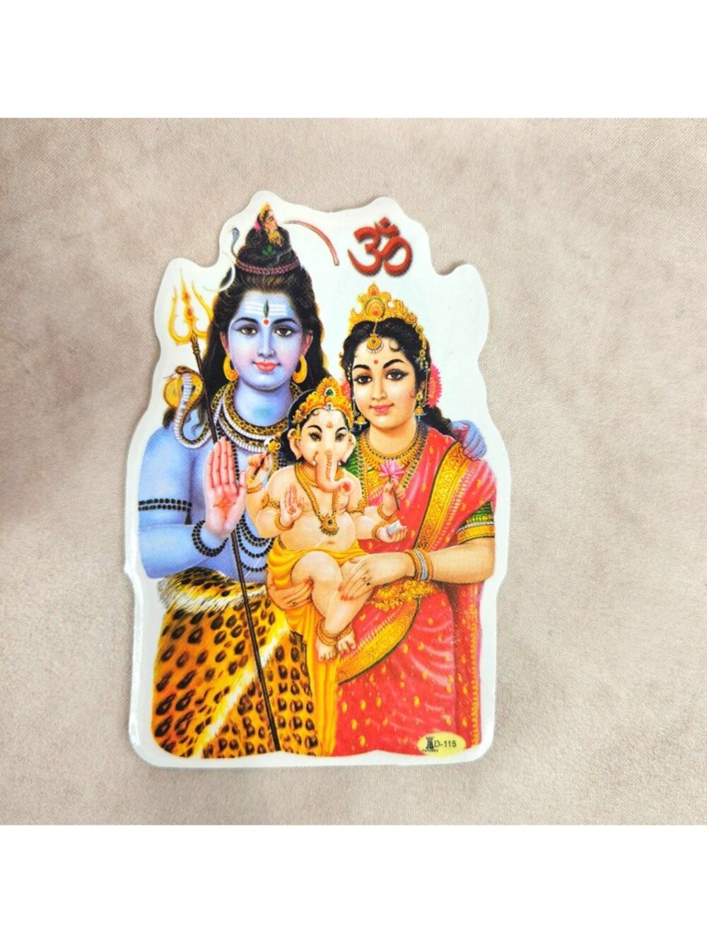 Shiva Parvati Ganesha Hindu Religious 3.5" Sticker Home Room Altar Decoration